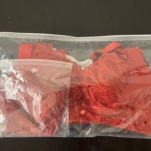 Red Lace Lingerie Set